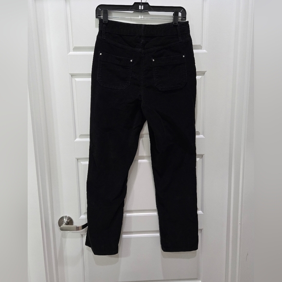 BODEN STRAIGHT LEG BLACK CORDUROY PANTS COTTON ELASTANE ANKLE WOMEN US 6R - Picture 5 of 12